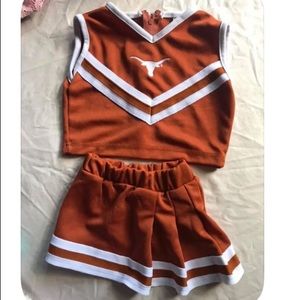 Longhorn cheer outfit.